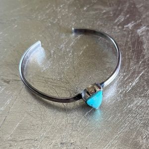 Silver & turquoise cuff bracelet